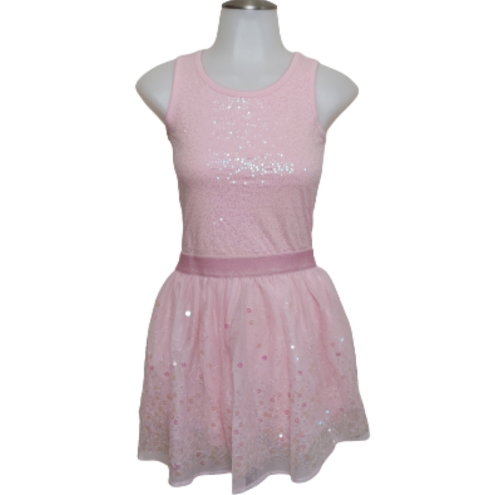 Girls' Pink Sequin Tank Dress Size 10
